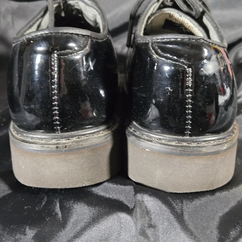 Rothco Black Hi-Gloss Lightweight Oxford Dress Shoes Size 5.5 R Patent Finish